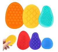 MXTIMWAN 6 Pièces Fidget Toys Pierre Sensorielle, Jouets Anti-Stress Pierre D'inquiétude Texturée, Pierres de Jouets Sensoriels Silent Fidget en Silicone, Fidget Toys Anti Stress pour Enfant et Adult