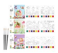 MXTIMWAN 60 Pages de Mini Livres de Coloriage pour Enfants, Livre Peinture Aquarelle avec Pinceau Réservoir d'Eau, Peinture à l'Eau pour Enfants et Adultes pour Pochettes Surprises, Anniversaires
