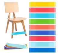 MXTIMWAN 9 Pièces Bande de Chaise Extensible pour Enfants, Bandes de Chaise Colorées, Élastique Chaise Enfant pour Hyperactif Entraînement Autisme,Musculation, Yoga, Pilates, 30 × 25 cm