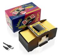 MXTIMWAN Mélangeur de Cartes Automatique 1-2 Ponts, Mélangeur électrique USB à Piles, Mélange de Cartes à Jouer à Faible Bruit pour UNO, Poker, Phase 10, Skip-Bo, Blackjack