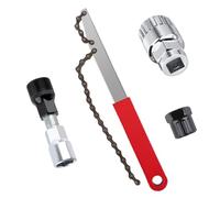 MXTIMWAN Outils de Demonte Cassette de Vélo Kit, Vélo Fouet à Chaîne avec Extracteur de Couronne Dentée, Extracteur Manivelle de Vélo et Remover de Pédalier, Extracteur de Couronne à Vissée Kit