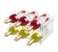 MXTIMWAN Range-Bouteilles, 2 Range Bouteille pour Vin, Porte-Bouteilles Empilable Porte Bouteilles de Vin, Porte-Bouteille d'eau pour Comptoirs de Cuisine, Armoire, Frigo