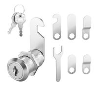 MXTIMWAN Serrure de Boîte aux Lettres 16mm,Barillet Boite aux Lettres,Serrure d'armoire Livré avec 5 Plaques de Serrure Différentes et 2 Clés,Serrure à Levier pour Boîtes aux Lettres portes d'armoire