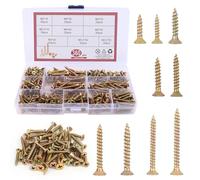 MXTIMWAN Vis à Bois Assortiment, 360 pièces Vis à Bois Autotaraudeuses, Assortiment de Vis M3/M3,5/M4, Set de Vis à Tête Fraisée, Bois Autotaraudeuses à Tête Fraisée avec Boîte de Rangement