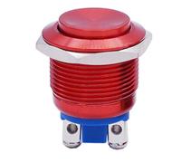 mxuteuk 19 mm étanche en acier inoxydable Coque en métal momentanée surélevée Bouton poussoir 3 A 250 V AC SPST 1NO Bouton de démarrage pour changement de voiture (Beaucoup de couleurs au choix),