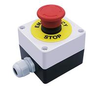 mxuteuk HB2-ES544-BOX-W Boîte de commutation champignon rouge AC 660 V 10 A 2NC