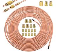 mxuteuk Kit de conduites de frein flexibles en alliage de cuivre avec 18 connecteurs d'extension inversés et 1 fiche conforme à la norme SAE