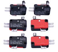 mxuteuk Lot de 6 micro interrupteurs de fin de course à charnière courte pour Arduino V-155-1C25