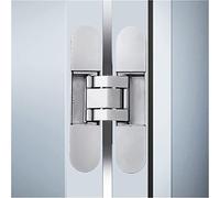 MXXDMOPD 1 pièces Porte en Bois réglable 180 degrés Ouverture charnière cachée raccords de Porte Invisible charnières charnières(Sliver)