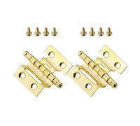 MXXDMOPD 2 pièces Or Meubles décoratifs charnières Armoire Porte Bagages Couronne charnière 8 Trous décor for Vintage en Bois boîte à Bijoux 40mm