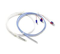MXXDMOPD Capteur de température thermocouple PT100 RTD Type K, sonde 2/3 Fils, étanche, anticorrosion, résistance aux acides et aux alcalis(K Type 2M)