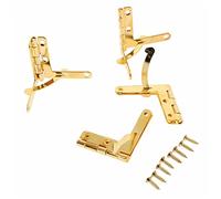 MXXDMOPD Charnière, 12pcs 90 degrés Support d'angle charnière à Ressort charnière de Porte for Petits Bijoux Caisse à vin Armoire boîte en Bois 3130MM(Gold)