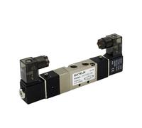 MXXDMOPD Électrovanne pneumatique 4V130C/E/P-06, vanne de régulation à Trois Positions, Cinq Ports, 1/8" CC 12 V(Without Fittings)