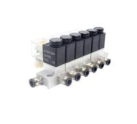 MXXDMOPD Interrupteur de Commande électronique Simple combiné pneumatique à 6 Voies Marche/arrêt, Groupe solénoïde multivoies 2V025(24V)