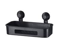 MXXDMOPD Ventouse Matériau ABS Étagère de Salle de Bain Support Mural Multi-usages Caddy de Douche Punch créatif Stockage de Cuisine Gratuit Ustensiles de Cuisine Égouttoir de Rangement(Nero)