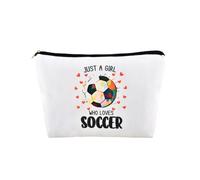 MXXGMYJ Trousse de maquillage de sport, sac à cosmétiques, cadeau pour femme, amateurs de sport, cadeaux de fête d'anniversaire, sac à main de voyage, football, Small