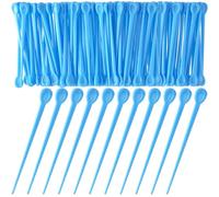 Mxxipp Lot de 100 rouleaux de pinceaux, outils de verrouillage en plastique, bigoudis pour femme, accessoires de coiffure pour femme, bleu