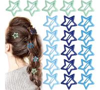 Mxxipp Y2K Lot de 20 pinces à cheveux en forme d'étoile pour femme, en métal antidérapant, accessoires de coiffure pour femme, épais, fin, raides, bouclés, longs et courts, 4 couleurs