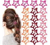 Mxxipp Y2K Lot de 20 pinces à cheveux en forme d'étoile pour femme, en métal antidérapant, accessoires de coiffure pour femme, épais, fin, raides, bouclés, longs et courts, 4 couleurs