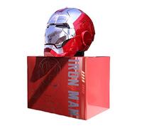MXXYM Iron Man Casque 1: 1, MK5 Portable, ouverture et fermeture électriques, masques complets pour Halloween, cadeau d'anniversaire, avec voix de voeux,BGGNG commande tactile A