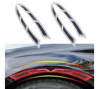 MXYUANHANG 4 Pièces Bande Réfléchissante Passage de Roue pour DS 3 E-Tense 2022 2023 2024 2025+, Autocollant de Protection Garde-Boue Sécurité Extérieure Résistant,White