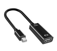 MxyVrix Adaptateur Mini DisplayPort vers HDMI en Nylon Tressé - Compatible avec MacBook Air/Pro, Surface Pro et Plus, Supporte 1080p et Audio HD - 20cm, Gris
