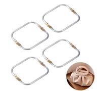 MxyVrix Kit de Cadres de Sac à Main en Aluminium, 4 Pièces de Poignées de Sac Tubulaires en Forme de U pour DIY, Accessoire de Couture pour Sacs et Pochettes, Robuste et Polyvalent (2209010mm)