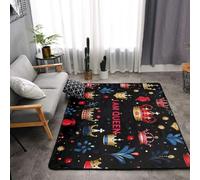 MXZERFKGLA Grand tapis antidérapant « I Am Queen » pour salon, salon, chambre à coucher, salle à manger, décoration d'intérieur, 160 x 120 cm