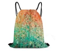 MXZERFKGLA Sac à dos avec cordon de serrage pour homme et femme Motif arc-en-ciel Gay Pride, Dégradé géométrique, 35*42cm