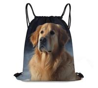 MXZERFKGLA Sac à dos avec cordon de serrage pour homme et femme Motif arc-en-ciel Gay Pride, Golden Retriever-1., 35*42cm