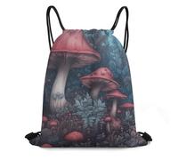 MXZERFKGLA Sac à dos de sport avec cordon de serrage - Motif abstrait doré - Pour homme et femme, Cultiver des champignons violets, 35*42cm