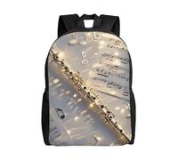 MXZERFKGLA Sac à dos de voyage léger pour homme et femme - Sac à dos pour ordinateur portable de 17" - Flûte - Sac à dos décontracté, Musique de flûte, taille unique