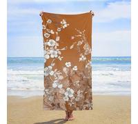 MXZERFKGLA Serviette de plage surdimensionnée 160 x 80 cm, anti-sable, à séchage rapide, absorbante, en microfibre, fine et légère, motif fleur sur branche, pour voyage, vacances, cadeau pour adulte