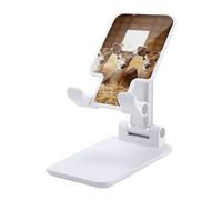 MXZERFKGLA Support de téléphone portable pliable pour bureau - Support de téléphone portable réglable - Motif cerf sur foin - Support de téléphone portable antidérapant - Compatible avec tous les