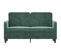 Mxzzand-Canapé à 2 places Vert foncé 120 cm Velours-DX1160