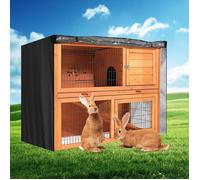 Mxzzand couverture de clapier à lapin Accessoire de couverture anti-poussière de clapier à lapin double jardin filtration