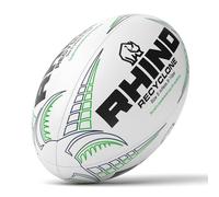 Rhino - Ballon de Rugby RECYCLONE (Taille 5) (Blanc/Noir/Vert)