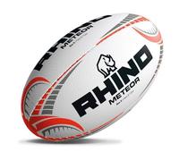 Rhino Ballon de rugby METEOR Taille 5 Noir/Blanc/Rouge Multicolore