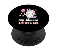 My Abeula Loves Me Motif Famille Licorne PopSockets PopGrip Adhésif