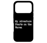 My Adventure Starts on The Waves Funny Surf Citation Apparel Coque pour iPhone 17 Pro