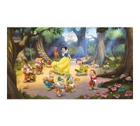 MY AGENCIES Papier peint panoramique encollé Blanche neige et les 7 nains de Disney - Danse dans les bois - 320 cmx 182,88 cm Multicolors G