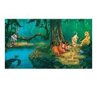 MY AGENCIES Papier peint panoramique encollé Disney Le Roi lion - Simba à la rivière avec ses amis - 320 cm x 182,88 cm Multicolors