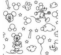 MY AGENCIES Rouleau de papier peint auto-adhésif - Disney Mickey - Noir et Blanc Noir G