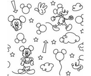 MY AGENCIES Rouleau de papier peint auto-adhésif - Disney Mickey - Noir et Blanc Noir G