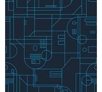 MY AGENCIES Rouleau de papier peint auto-adhésif - Star Wars Formes Géométriques R2D2 - Bleu Bleu G