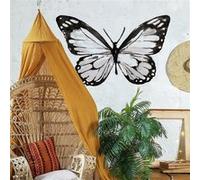 MY AGENCIES Sticker Mural géant Aquarelle Papillon Noir