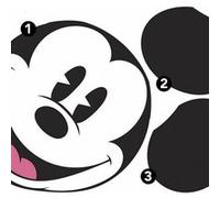 MY AGENCIES Sticker Mural Géant classique tête de Mickey Mouse XL Noir