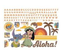 Sticker Mural Géant Lilo et Stitch avec lettres de l'alphabet pour personnaliser