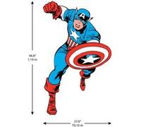 MY AGENCIES Sticker mural géant Marvel Captain America Noir