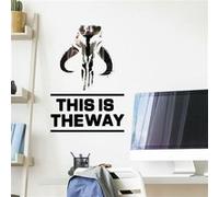 ROOMMATES Sticker Mural Star Wars : The Mandalorian, logo -This is the way- Noir